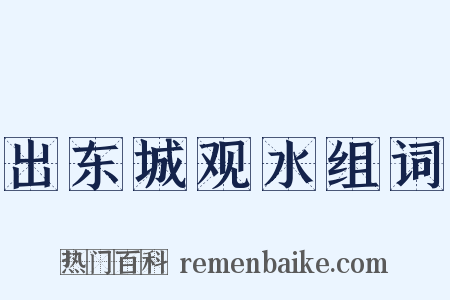 出东城观水组词是什么意思的图片